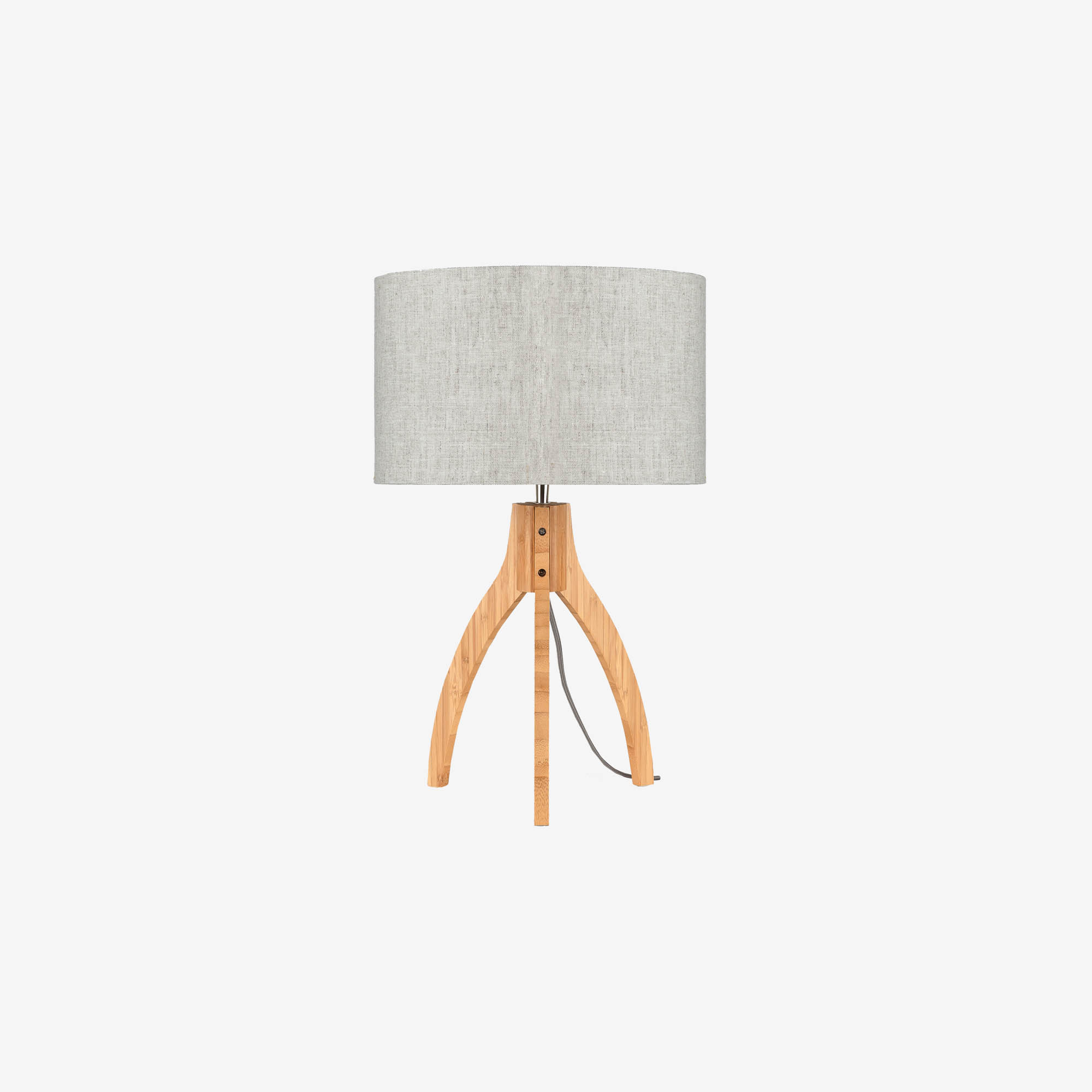 Tafellamp Annapurna Bamboo H54 cm.Kap Linen Light thumbnail image