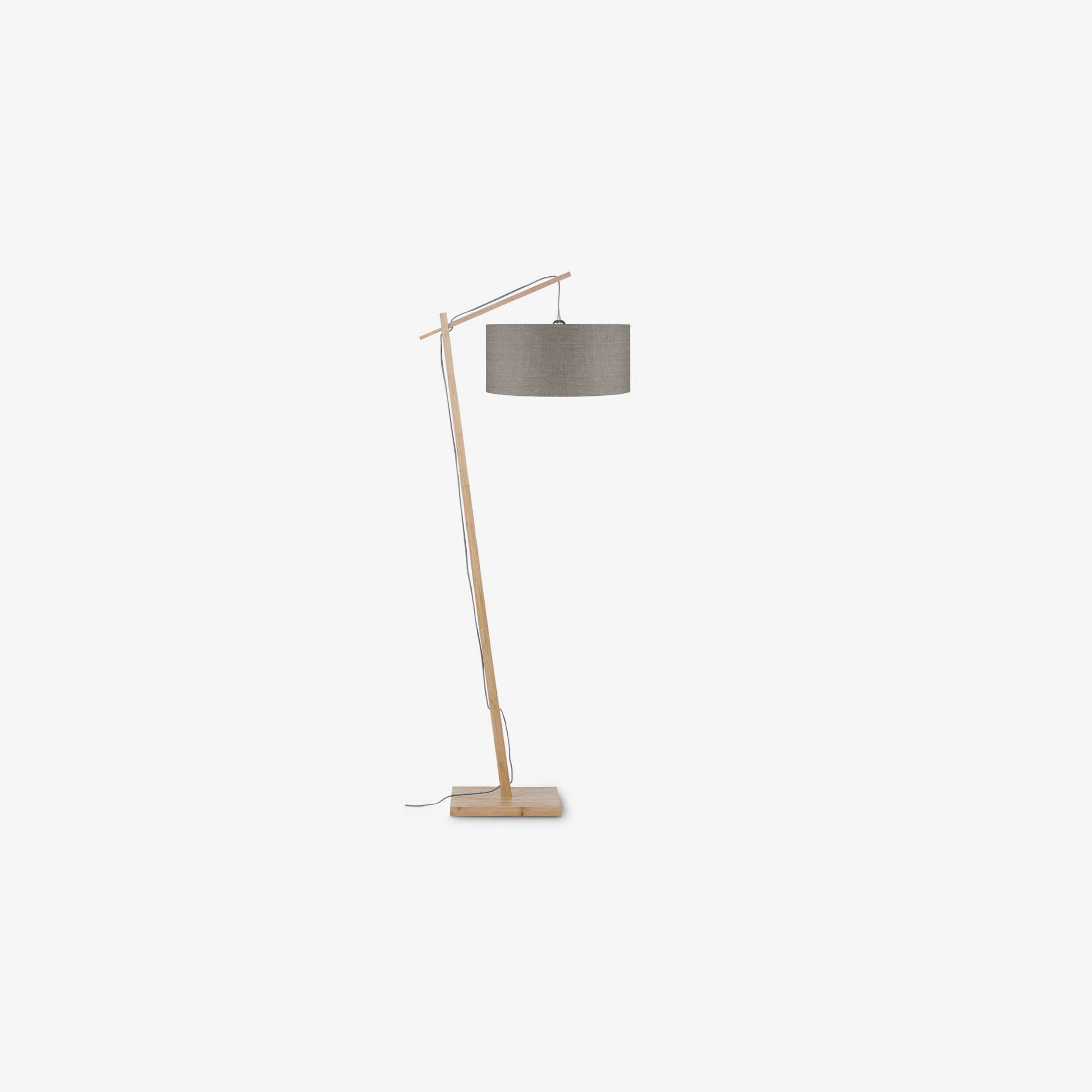 Vloerlamp Andes Bamboo H176 cm.kap Linen Dark thumbnail image