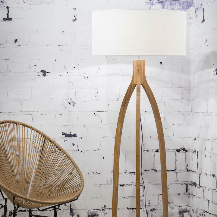 Vloerlamp Annapurna Kap Linnen Wit 60x30 thumbnail hover image