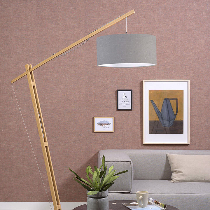 Vloerlamp Montblanc Linen L.Grey thumbnail hover image