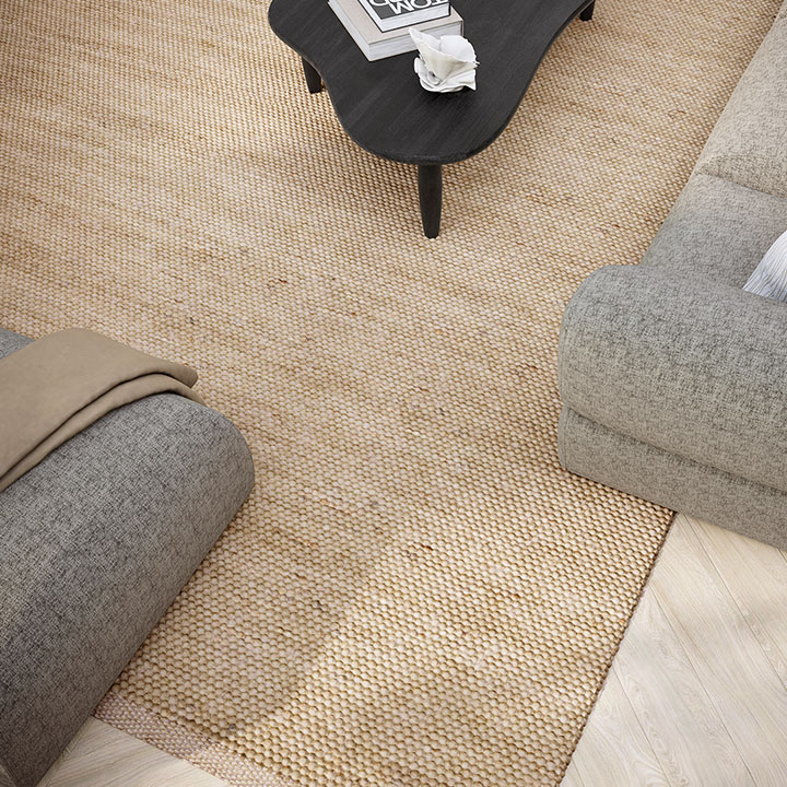 Vloerkleed Pallio Basic Rustica White Warp thumbnail image