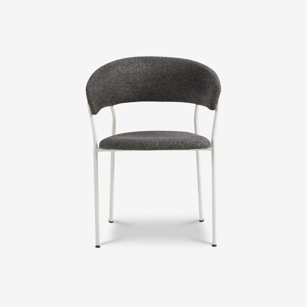 Eetkamerstoel Jon in Baran Antracit - wit thumbnail image