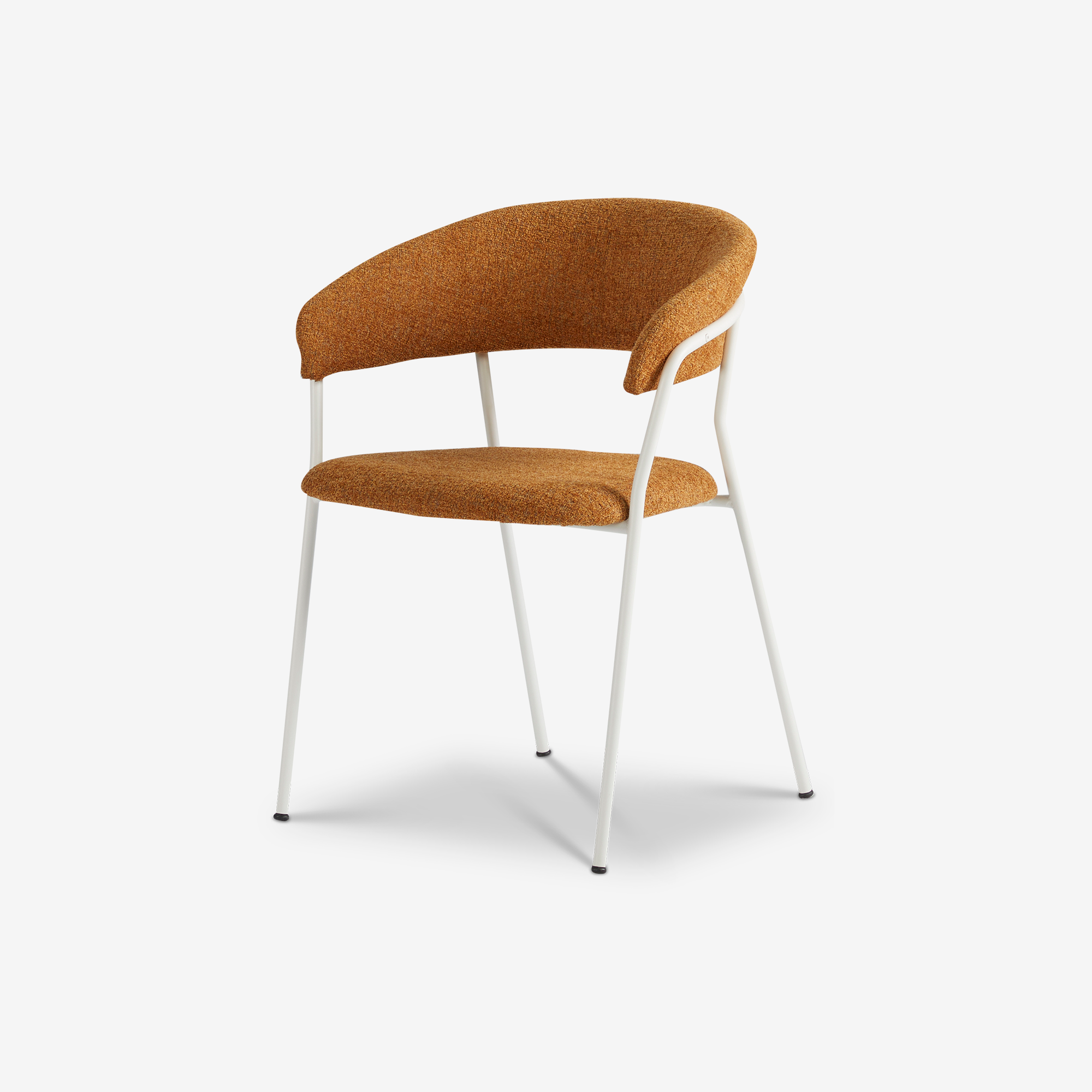 Eetkamerstoel Jon in Baran Cognac - wit thumbnail hover image