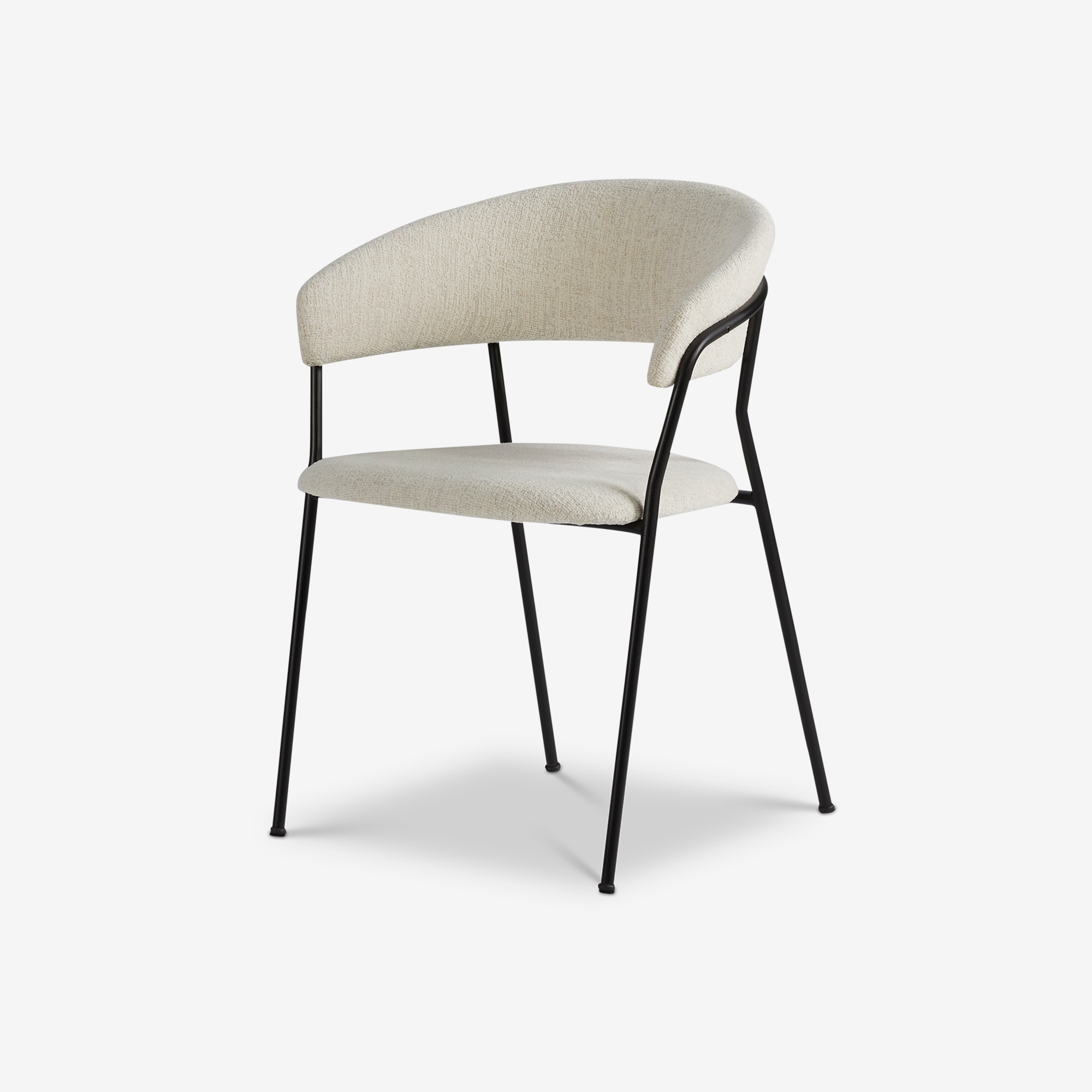 Eetkamerstoel Jon in Baran Natural- zwart thumbnail hover image