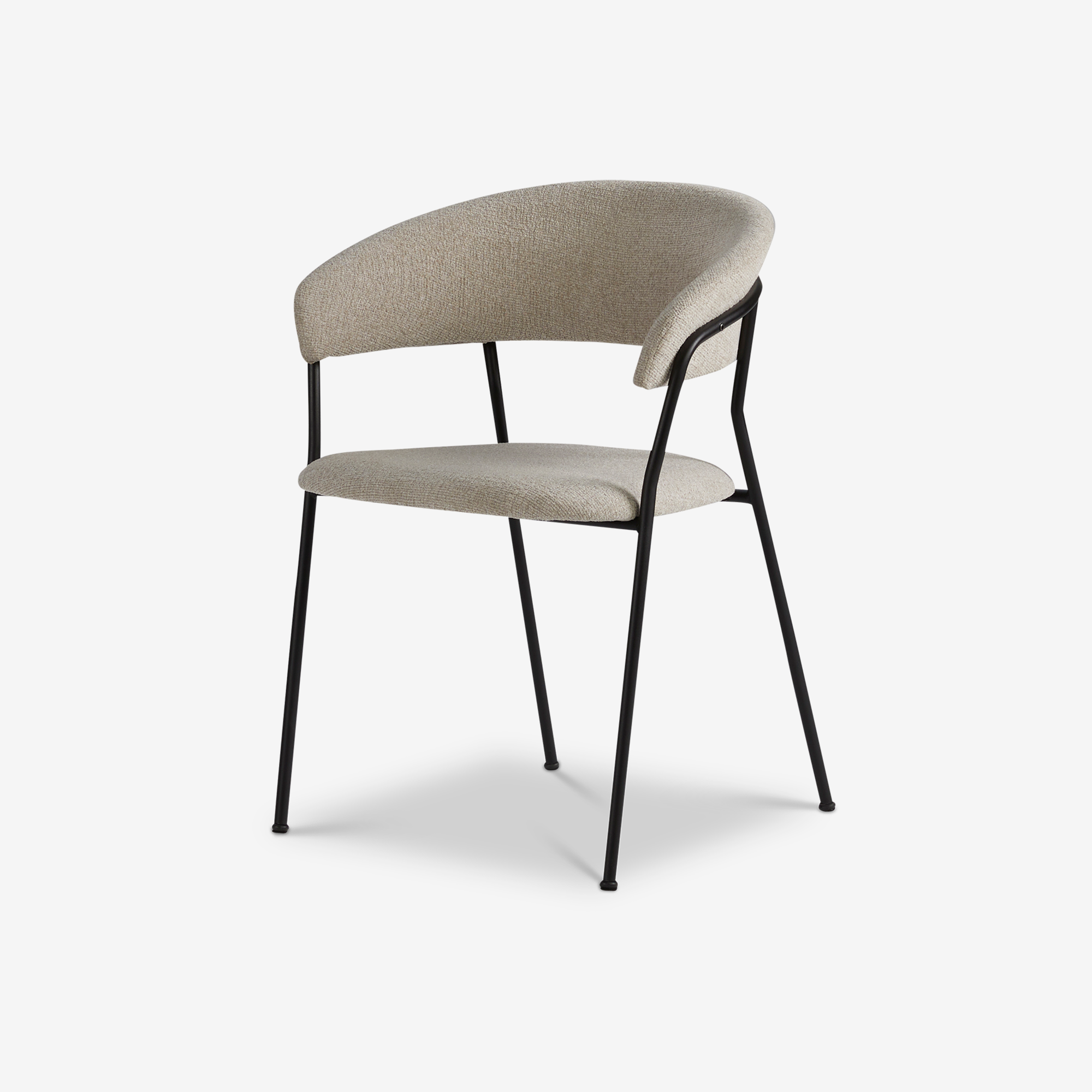 Eetkamerstoel Jon in Baran Shell - zwart thumbnail hover image