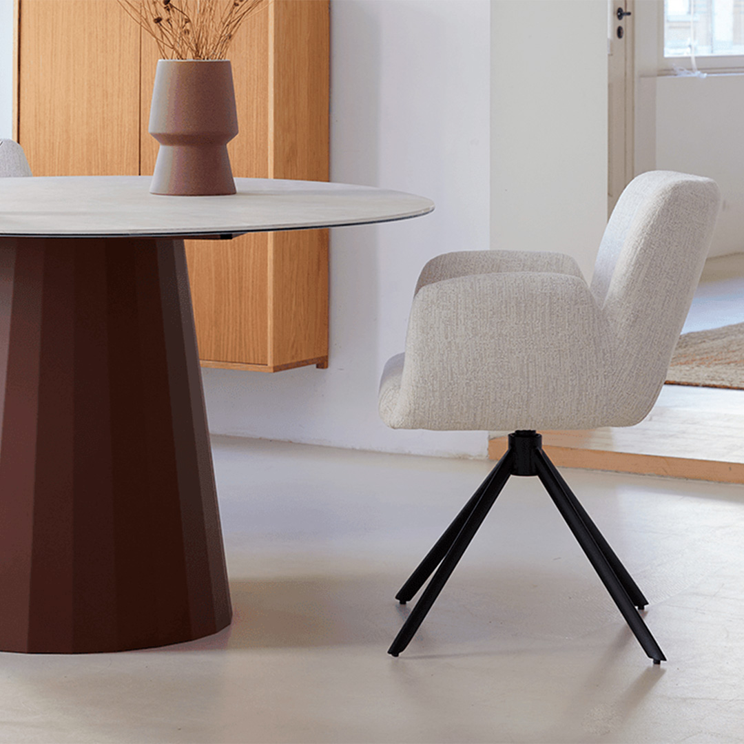 Eetkamerstoel Falco Draai in Baran Natural thumbnail hover image