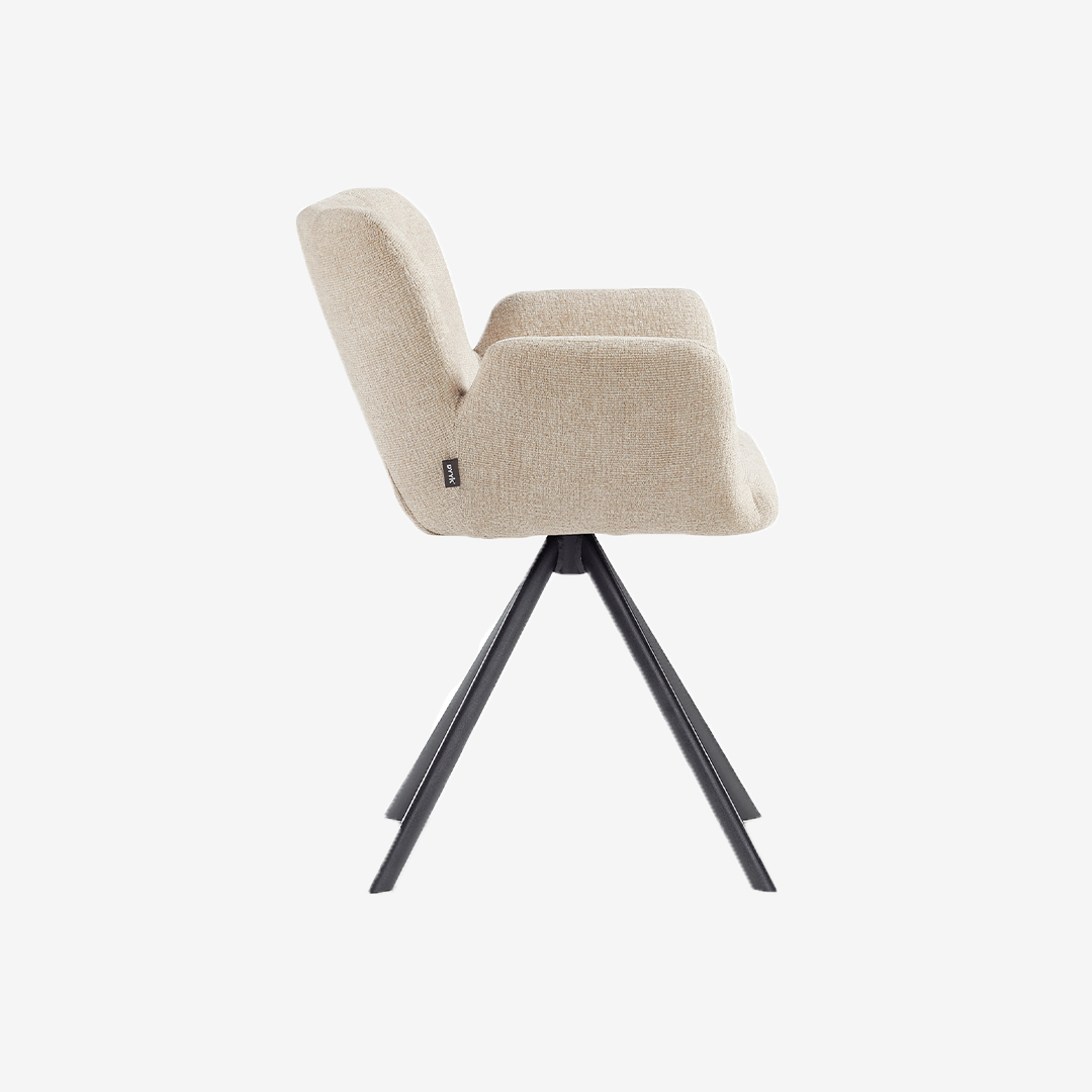 Eetkamerstoel Falco Draai in Luca Cream thumbnail hover image