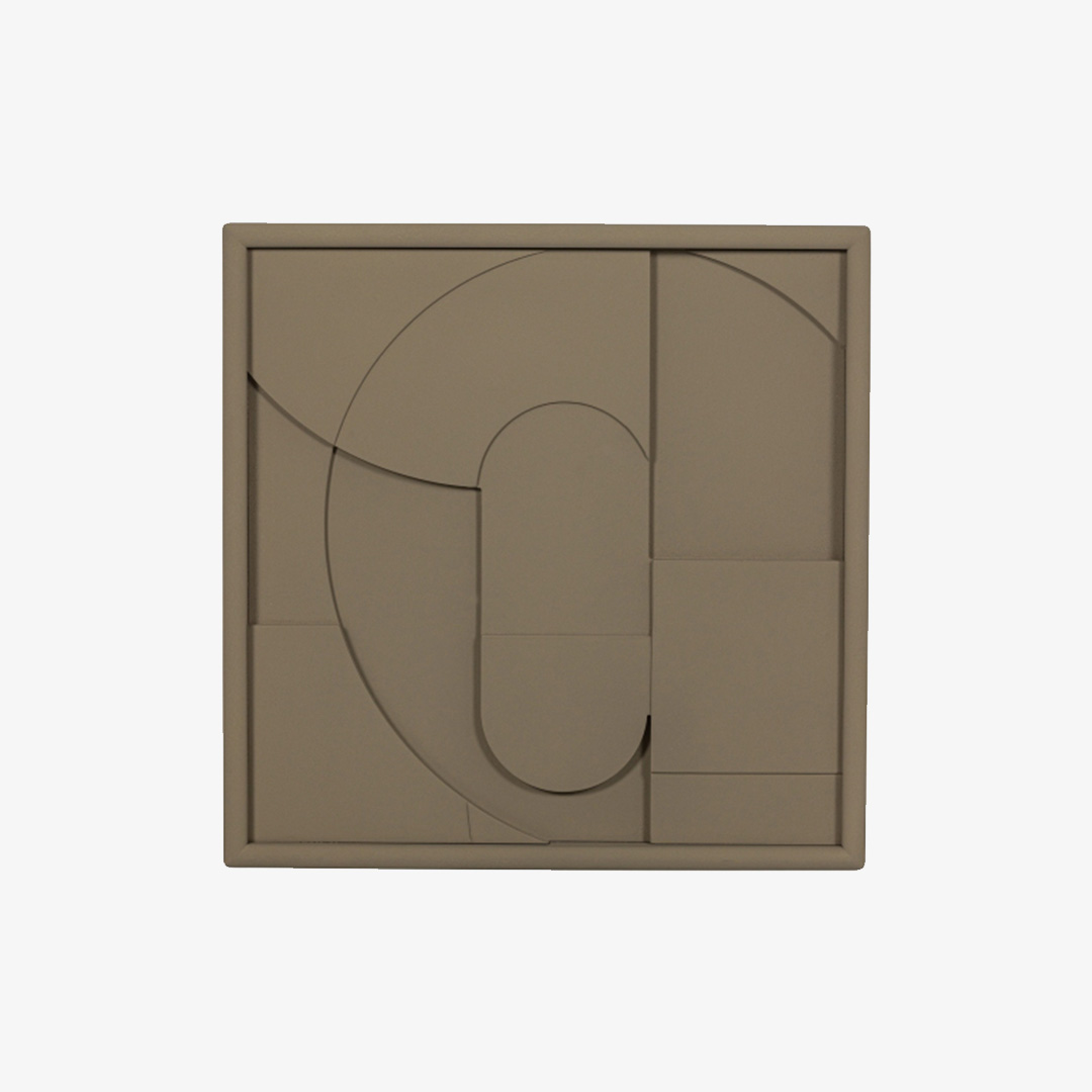 Kaya Rechthoek Schilderij Vergrijsd Groen 60x60cm thumbnail image