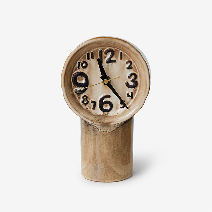 Retro Ceramic Clock Cream thumbnail hover image