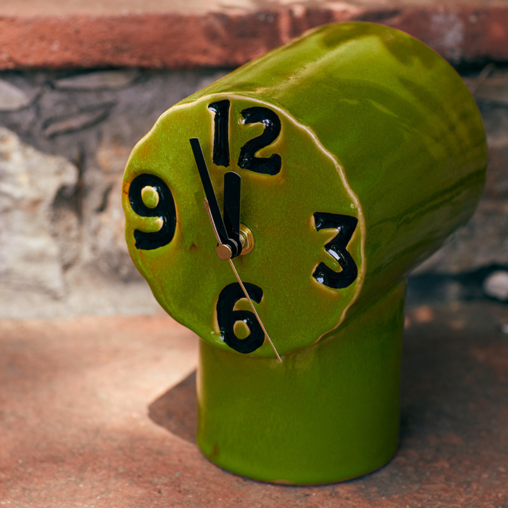Retro Ceramic Clock Olive thumbnail image