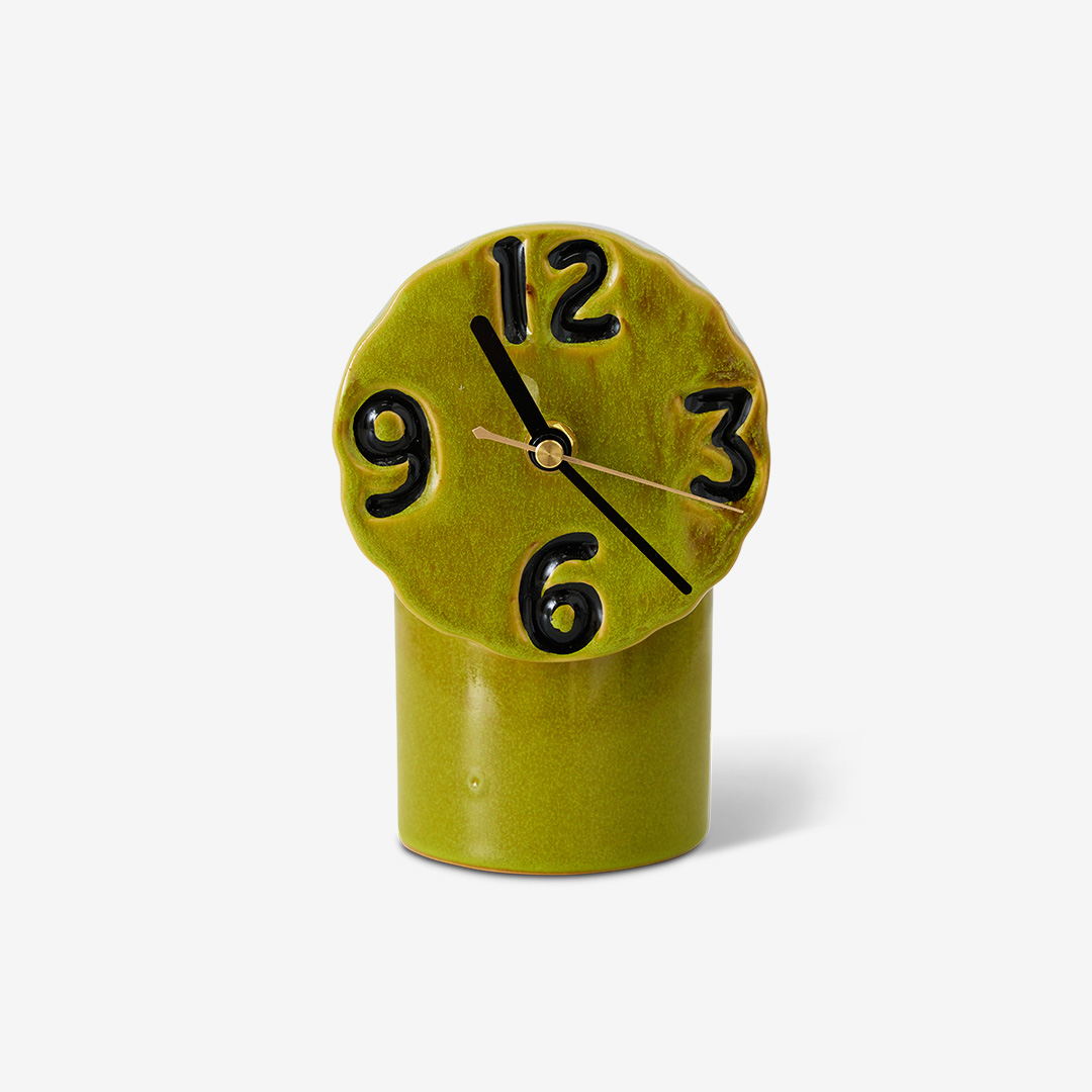 Retro Ceramic Clock Olive thumbnail hover image