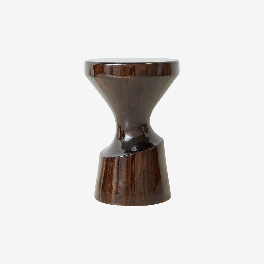 HKliving wooden stool Burgundy thumbnail image
