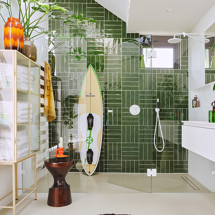 HKliving wooden stool Burgundy thumbnail hover image