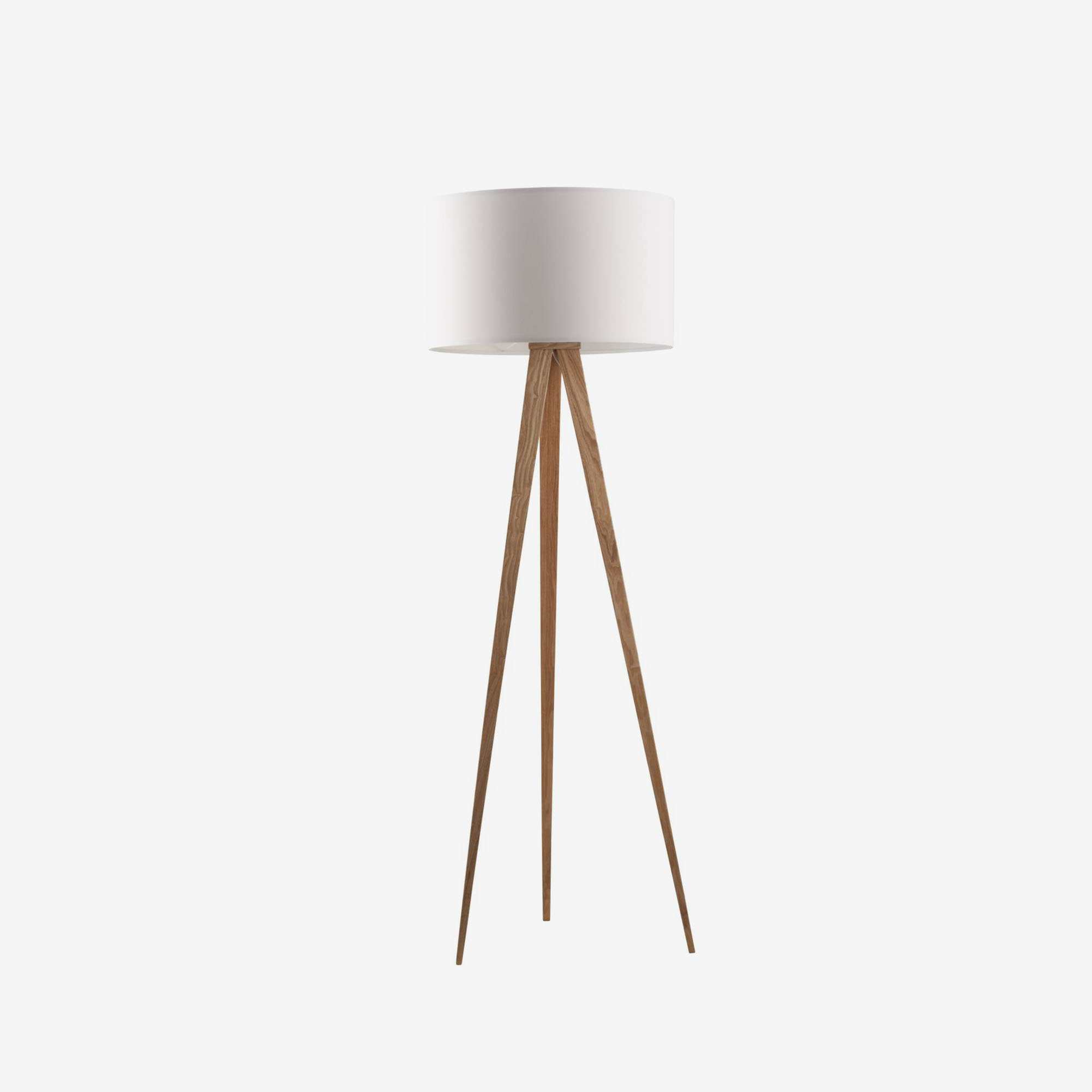 Vloerlamp Tripod Wood.White thumbnail hover image