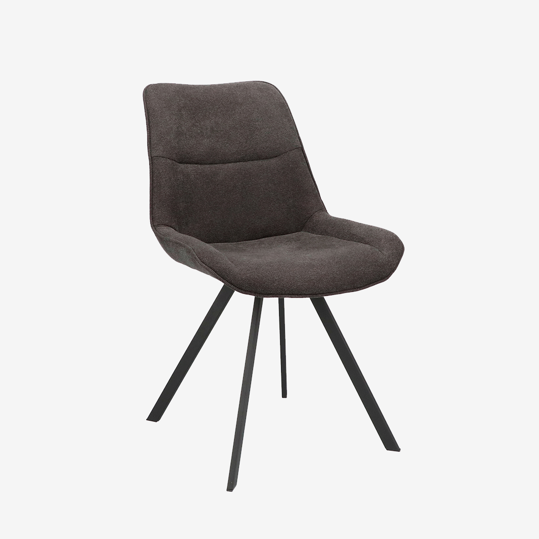 Stoel Abby in stof Bloq Anthracite 67 thumbnail image