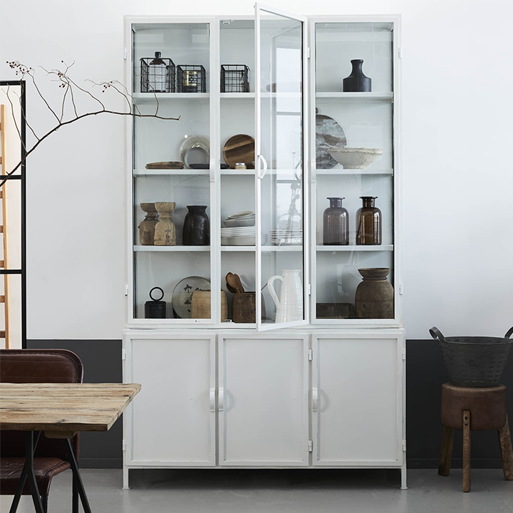 Vitrinekast Detroit 6-deurs Wit thumbnail hover image