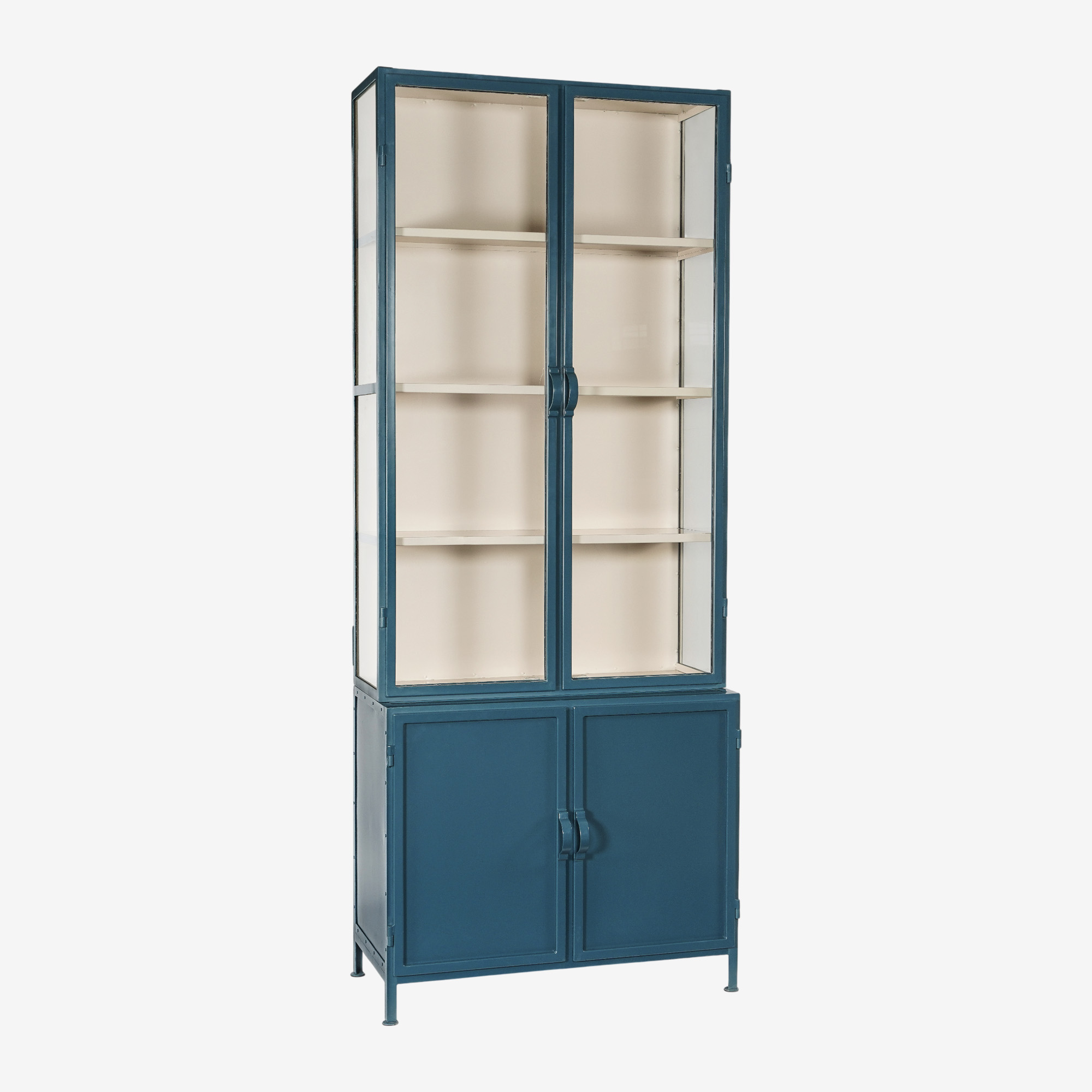 Vitrinekast Detroit Small blauw - zand thumbnail hover image