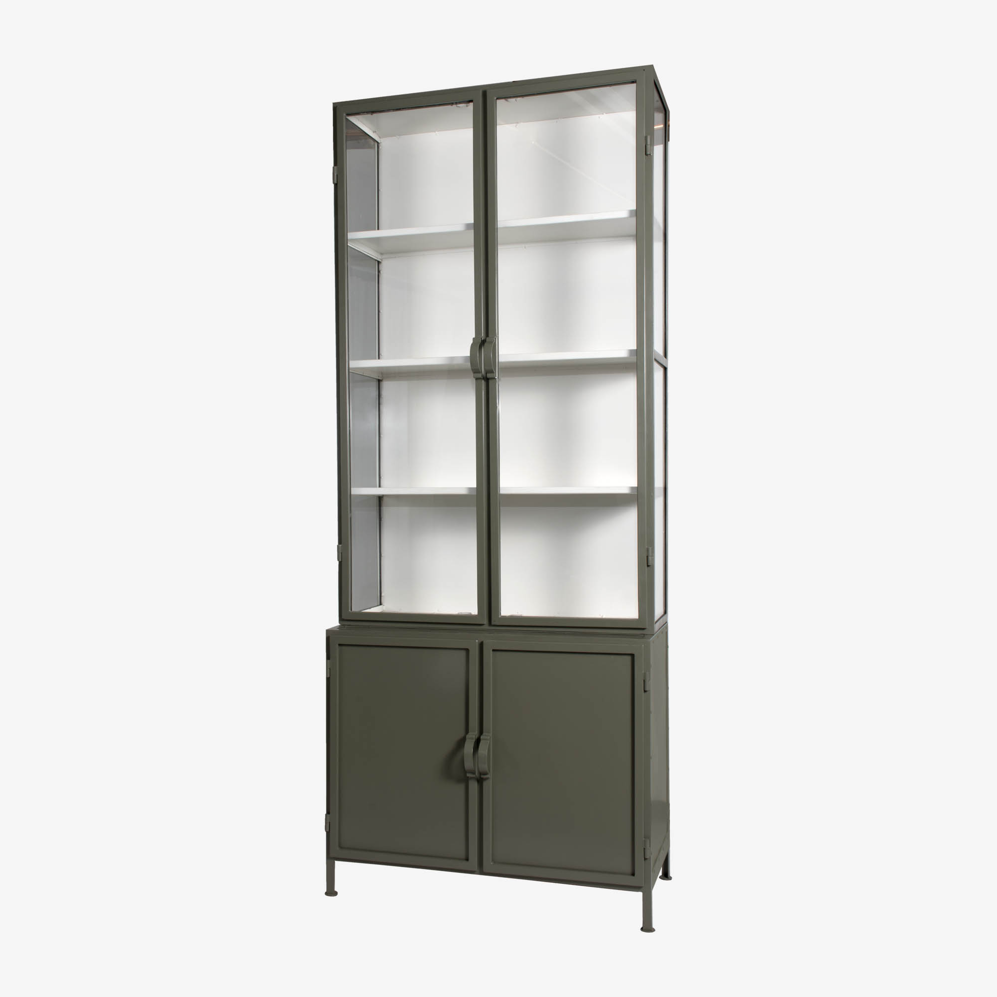 Vitrinekast Detroit Small Olive Green thumbnail hover image