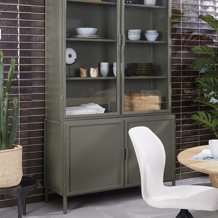 Vitrinekast Garland Small Olijf Groen thumbnail hover image