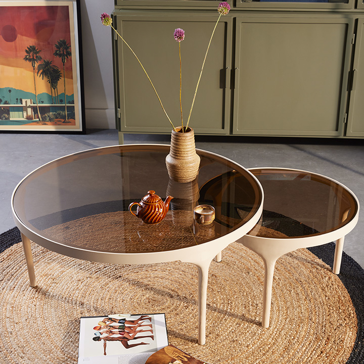 Salontafel Montana Large Zand Metaal.Glas thumbnail hover image