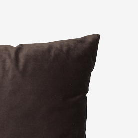 Kussen Velvet Dark Brown thumbnail hover image