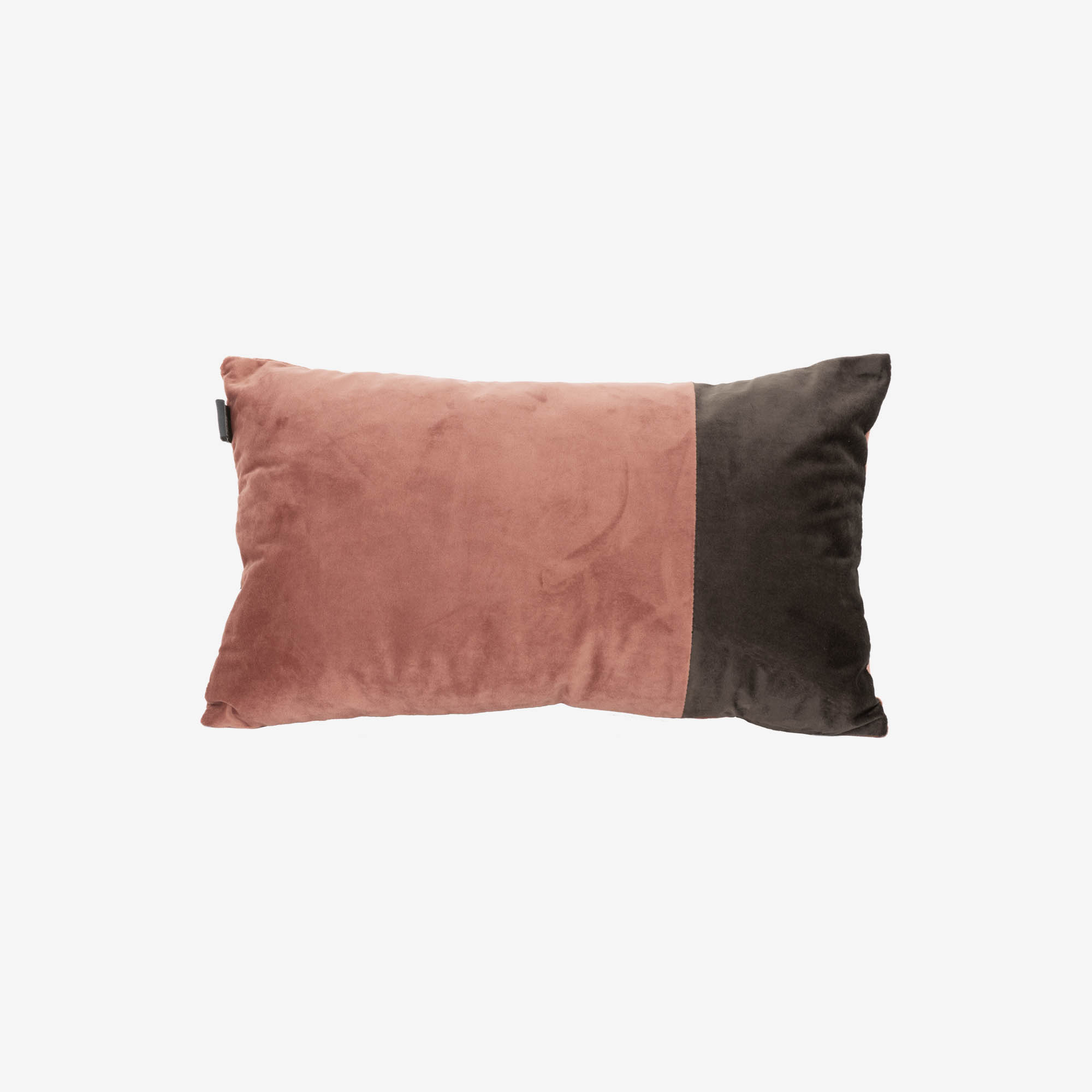 Kussen Velvet Grey Pink. Dark Brown thumbnail image