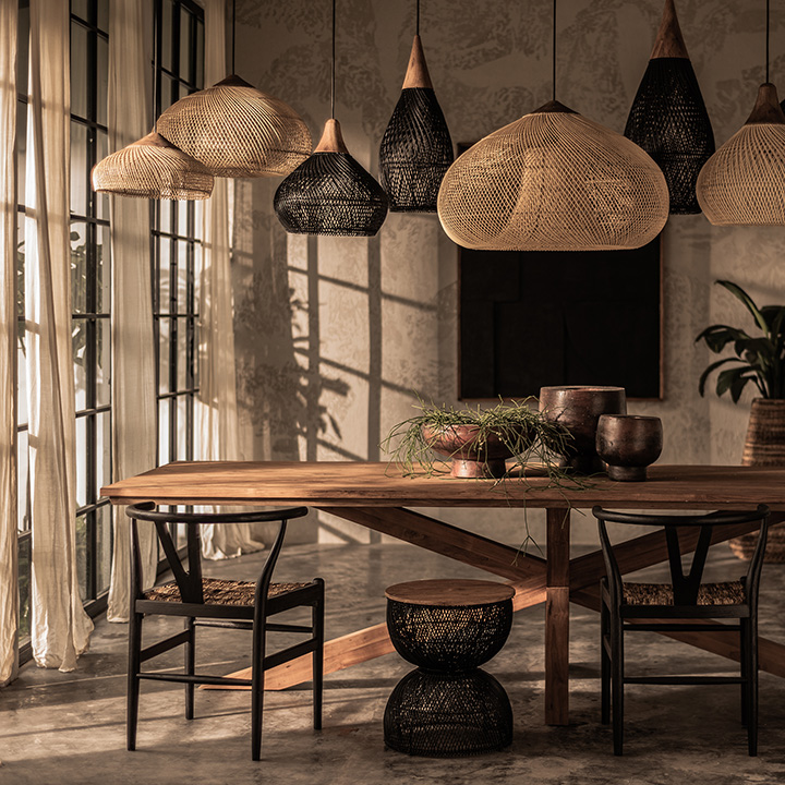 Hanglamp Drum Large Natural H51xDsn. 80cm thumbnail hover image