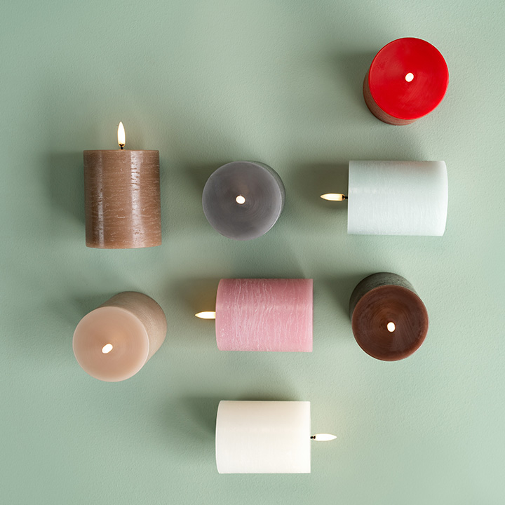 LED pillar candle caramel thumbnail hover image